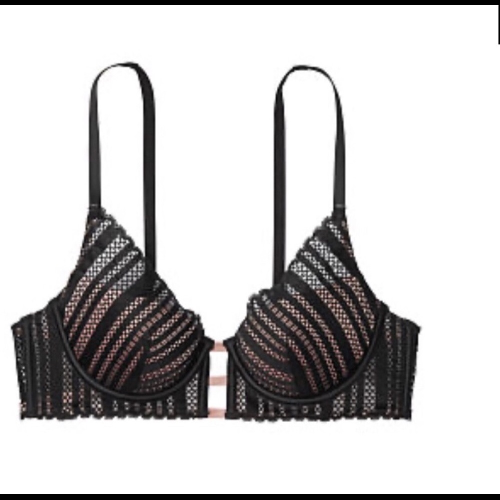 Victoria’s Secret bra black lace lightly lined 32DD NWT Price is Firm